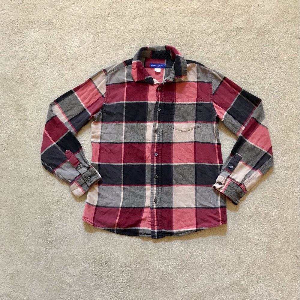 Simply Styled Flannel Button Down Shirt
